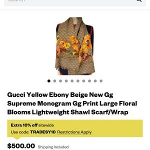 Gucci Large lightweight Shawl Scarf/Wrap